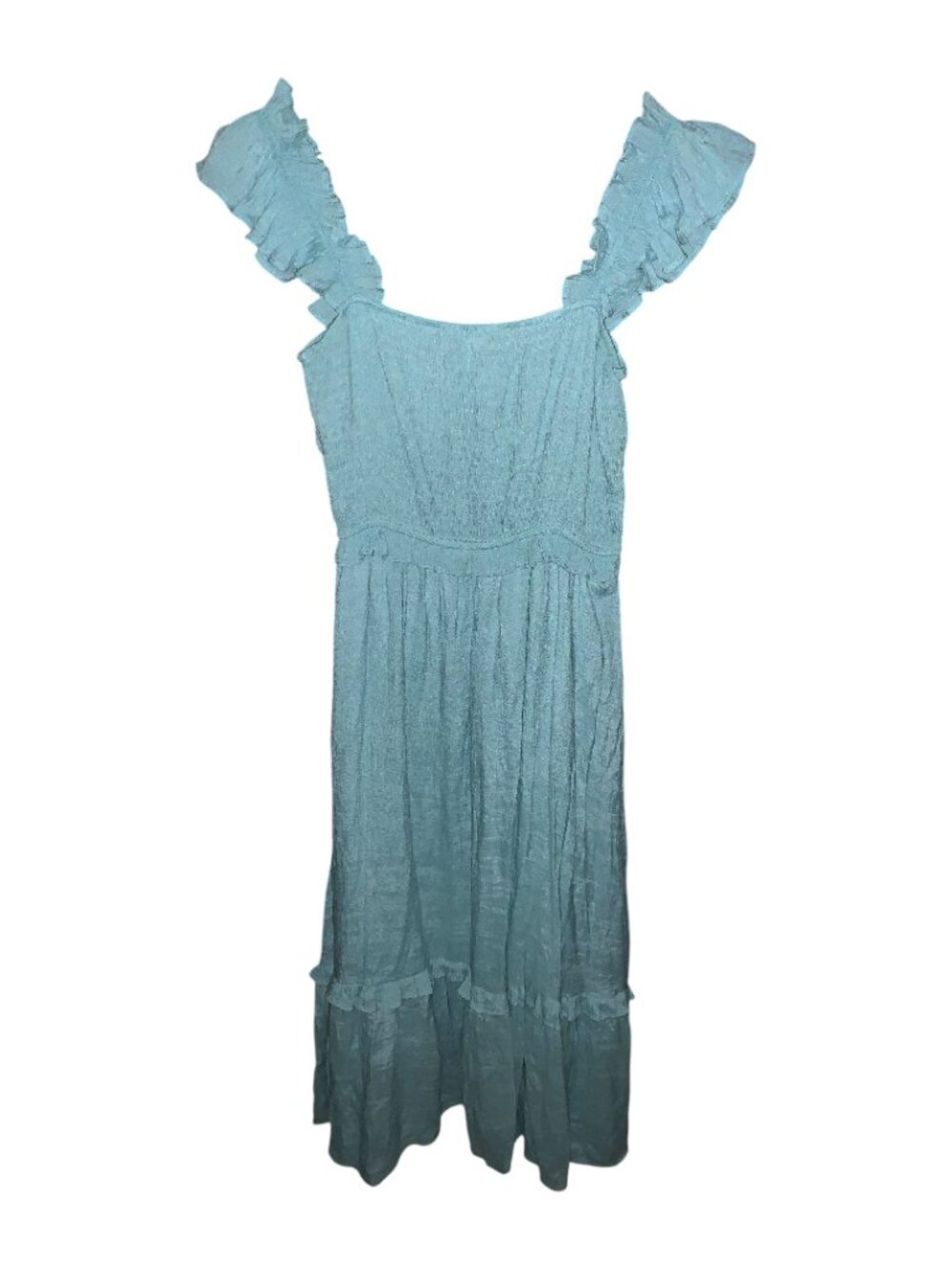 By The River Dress Pastel Smocked Tiered Medium